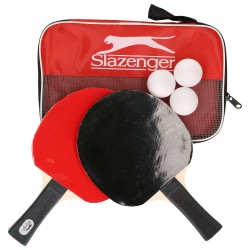 Tafeltennis/Ping Pong set met 2 batjes en 3 ballen in opbergtas - Tafeltennisset