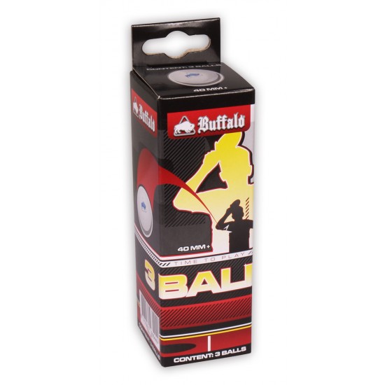 Buffalo Hobby 1* tafeltennisballen 3st. cellfree