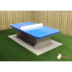 HeBlad betonnen tafeltennistafel afgerond blauw