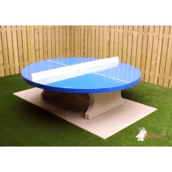 HeBlad betonnen tafeltennistafel rond blauw